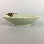 Japanese Celadon Porcelain Small Plate Shallow Bowl Kozara Rectangle Seiji PT925