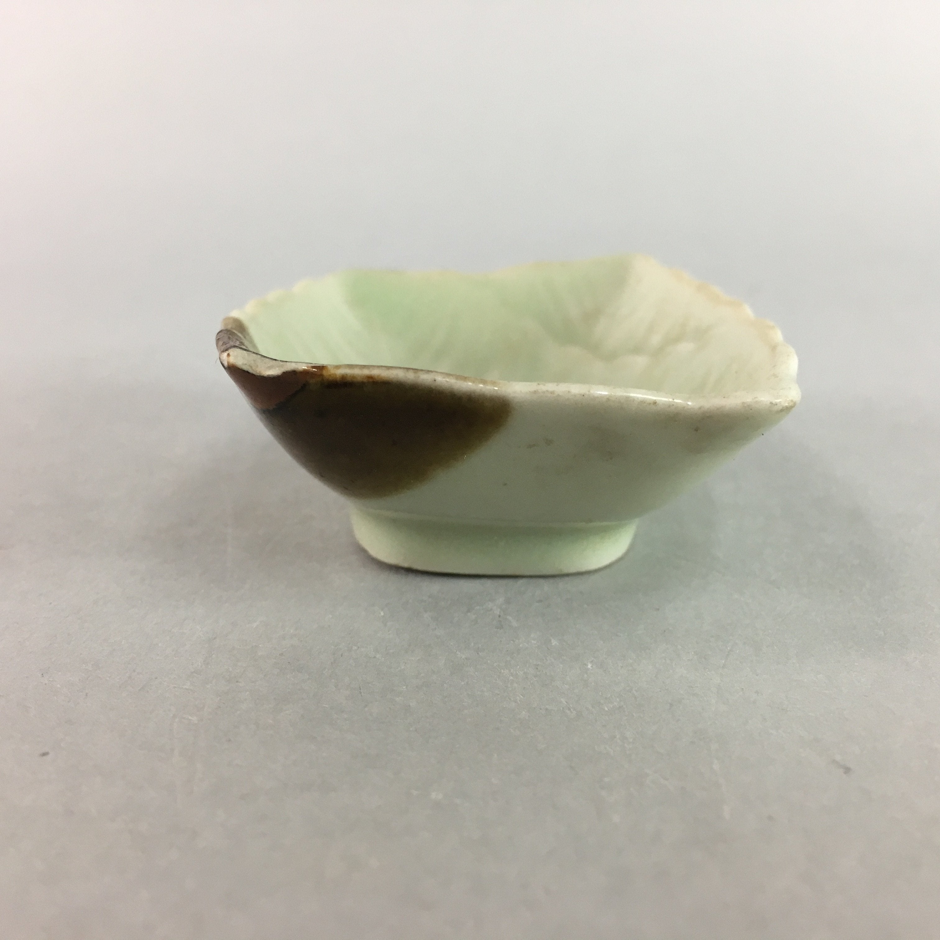 Japanese Celadon Porcelain Small Plate Shallow Bowl Kozara Rectangle Seiji PT925
