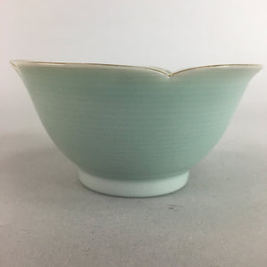 Japanese Celadon Small Bowl Vtg Porcelain Green Kobachi Gourd Chess Floral PT668