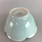Japanese Celadon Small Bowl Vtg Porcelain Green Kobachi Gourd Chess Floral PT668