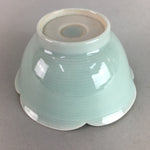 Japanese Celadon Small Bowl Vtg Porcelain Green Kobachi Gourd Chess Floral PT668
