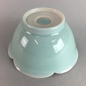 Japanese Celadon Small Bowl Vtg Porcelain Green Kobachi Gourd Chess Floral PT669