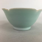 Japanese Celadon Small Bowl Vtg Porcelain Green Kobachi Gourd Chess Floral PT669