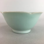 Japanese Celadon Small Bowl Vtg Porcelain Green Kobachi Gourd Chess Floral PT670
