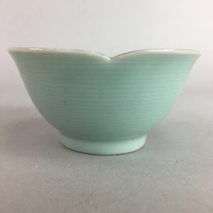 Japanese Celadon Small Bowl Vtg Porcelain Green Kobachi Gourd Chess Floral PT672