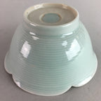 Japanese Celadon Small Bowl Vtg Porcelain Green Kobachi Gourd Chess Floral PT673