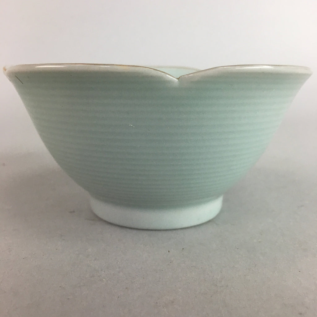Japanese Celadon Small Bowl Vtg Porcelain Green Kobachi Gourd Chess Floral PT673