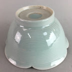 Japanese Celadon Small Bowl Vtg Porcelain Green Kobachi Gourd Chess Floral PT673
