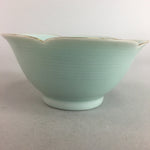 Japanese Celadon Small Bowl Vtg Porcelain Green Kobachi Gourd Chess Floral PT674