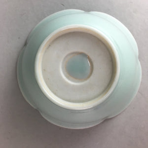 Japanese Celadon Small Bowl Vtg Porcelain Green Kobachi Gourd Chess Floral PT674