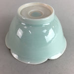 Japanese Celadon Small Bowl Vtg Porcelain Green Kobachi Gourd Chess Floral PT674