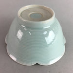 Japanese Celadon Small Bowl Vtg Porcelain Green Kobachi Gourd Chess Floral PT675