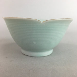 Japanese Celadon Small Bowl Vtg Porcelain Green Kobachi Gourd Chess Floral PT675