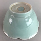 Japanese Celadon Small Bowl Vtg Porcelain Green Kobachi Gourd Chess Floral PT676