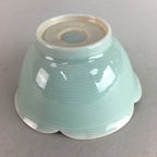 Japanese Celadon Small Bowl Vtg Porcelain Green Kobachi Gourd Chess Floral PT676