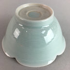 Japanese Celadon Small Bowl Vtg Porcelain Green Kobachi Gourd Chess Floral PT677