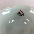 Japanese Celadon Small Bowl Vtg Porcelain Green Kobachi Gourd Chess Floral PT677