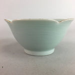 Japanese Celadon Small Bowl Vtg Porcelain Green Kobachi Gourd Chess Floral PT677