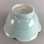 Japanese Celadon Small Bowl Vtg Porcelain Green Kobachi Gourd Chess Floral PT677
