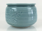 Japanese Celadon Wastewater Receptacle Tea Ceremony Basin Bowl Vtg Kensui GTB938