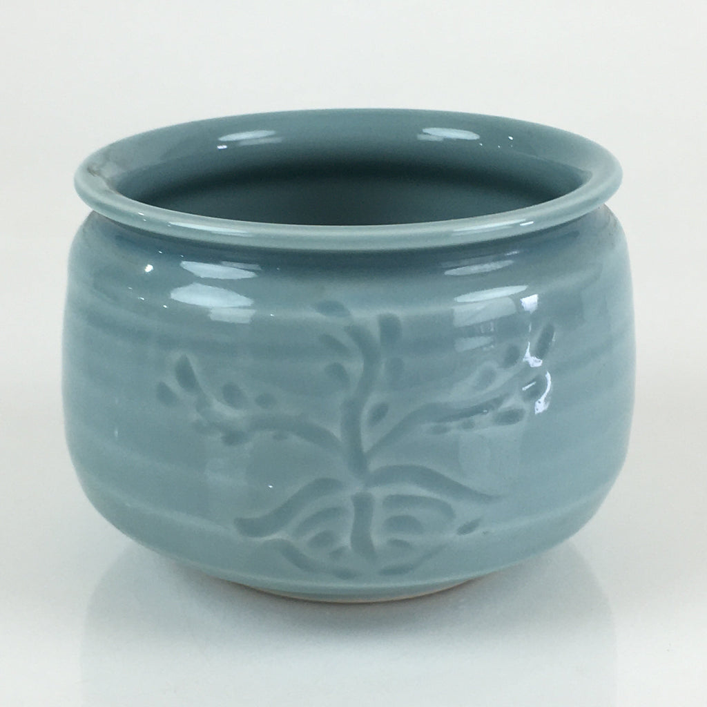 Japanese Celadon Wastewater Receptacle Tea Ceremony Basin Bowl Vtg Kensui GTB938