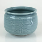 Japanese Celadon Wastewater Receptacle Tea Ceremony Basin Bowl Vtg Kensui GTB938