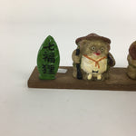 Japanese Ceramic 7 Lucky Gods Statue Raccoon Dog Vtg Figurine Okimono BD762