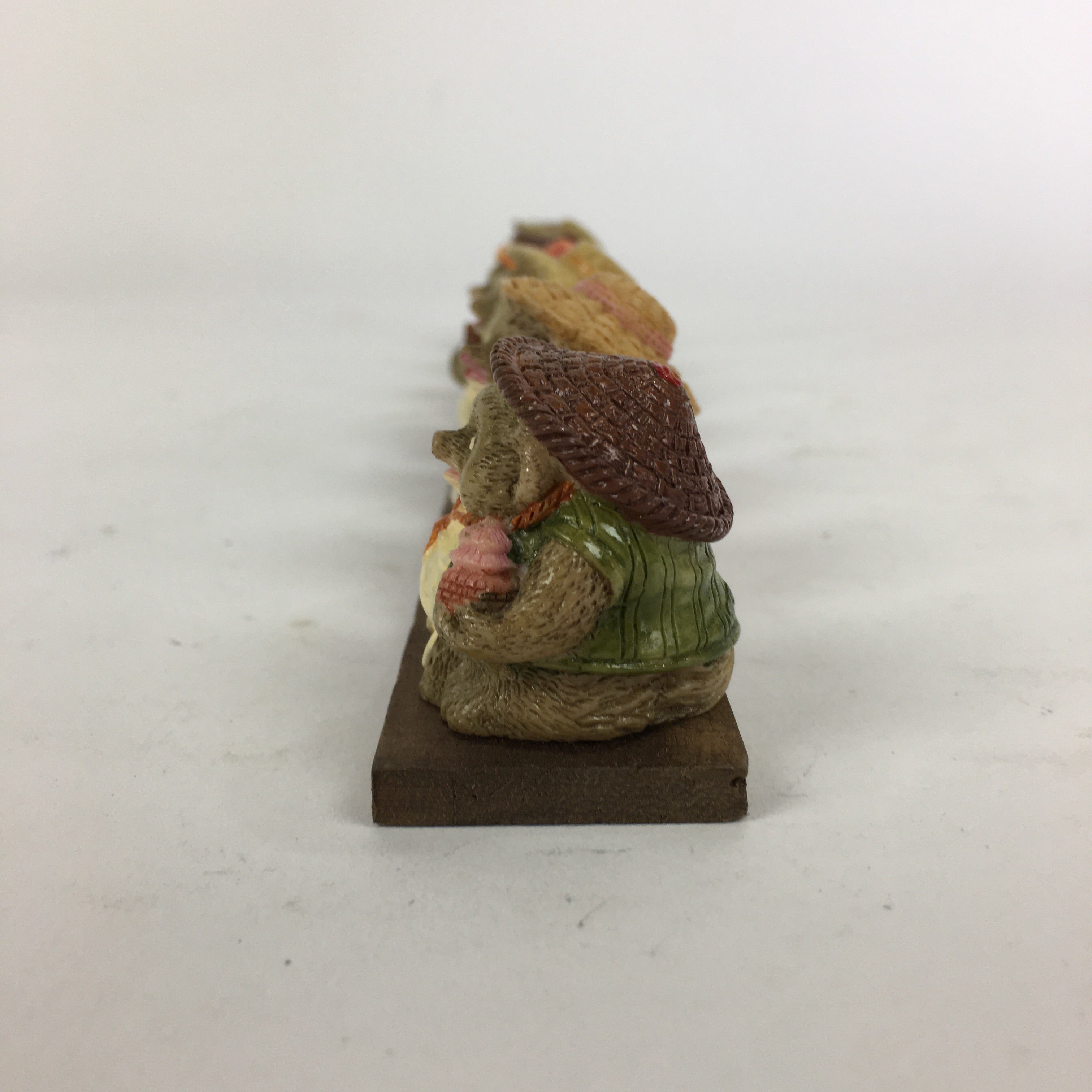 Japanese Ceramic 7 Lucky Gods Statue Raccoon Dog Vtg Figurine Okimono BD762