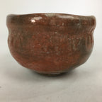 Japanese Ceramic Aka-Raku Tea Ceremony Green Tea Bowl Vtg Chawan GTB871