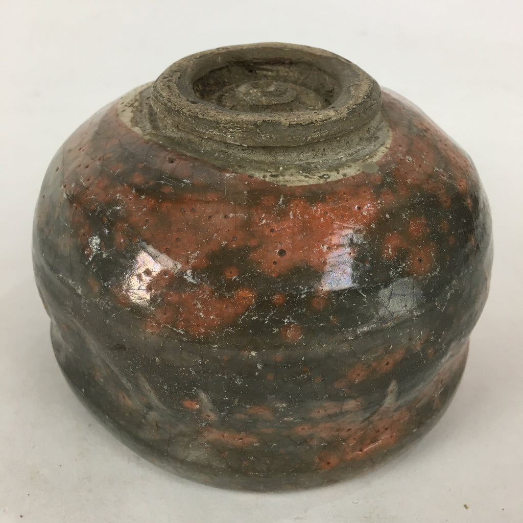 Japanese Ceramic Aka-Raku Tea Ceremony Green Tea Bowl Vtg Chawan GTB871