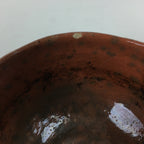 Japanese Ceramic Akaraku ware Tea Ceremony Bowl Vtg Red Matcha Chawan GTB776