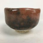 Japanese Ceramic Akaraku ware Tea Ceremony Bowl Vtg Red Matcha Chawan GTB776