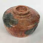 Japanese Ceramic Akaraku ware Tea Ceremony Bowl Vtg Red Matcha Chawan GTB789