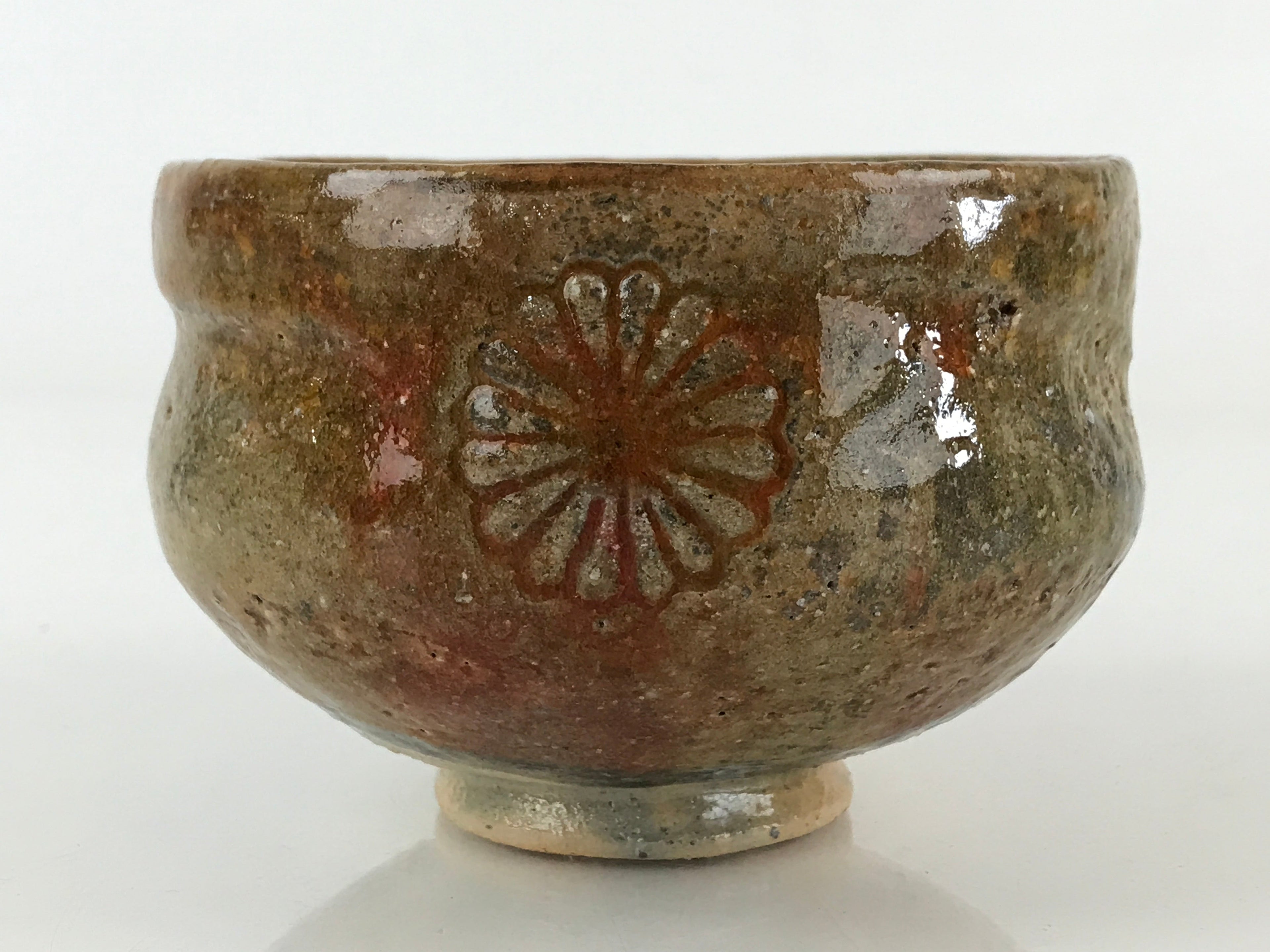 Japanese Ceramic Ameraku Green Tea Bowl Vtg Chawan Tea Ceremony Matcha GTB976