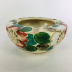 Japanese Ceramic Ashtray Vtg Haizara Pottery White Red Lotus Flower Design PP644