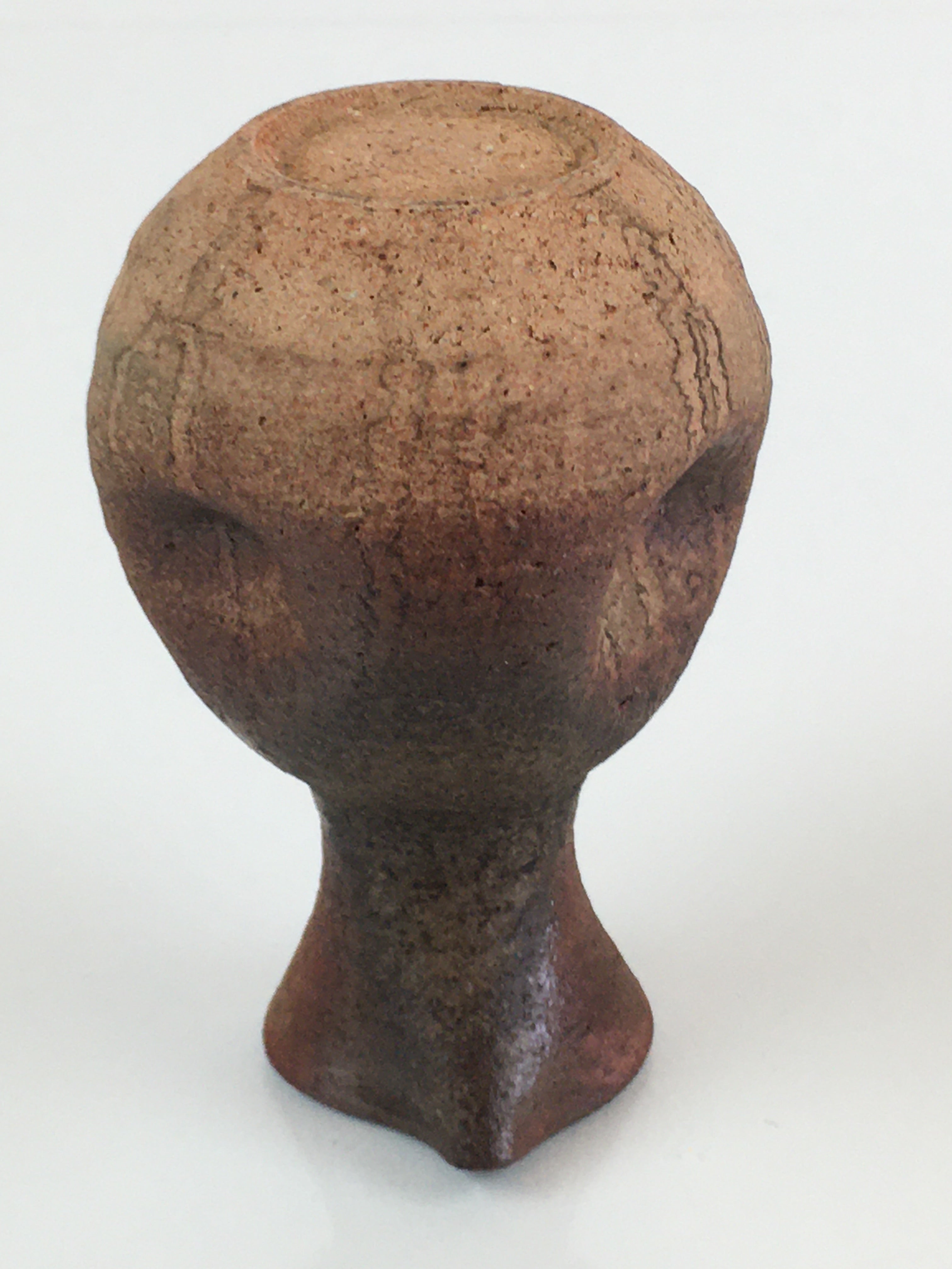 Japanese Ceramic Bizen Ware Sake Bottle Vtg Pottery Yakimono Tokkuri TS443