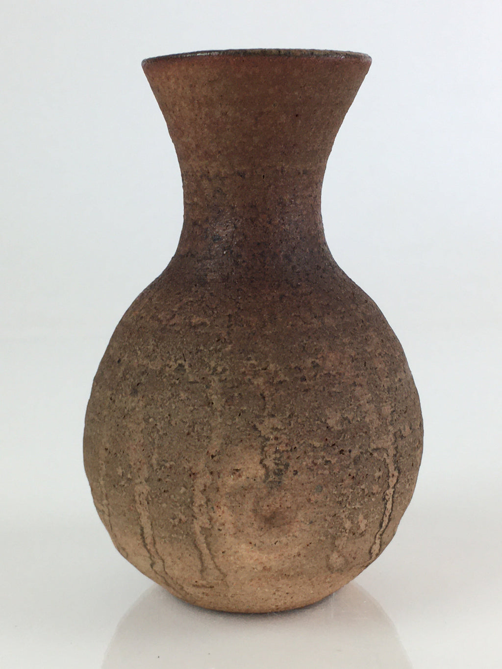 Japanese Ceramic Bizen Ware Sake Bottle Vtg Pottery Yakimono Tokkuri TS443