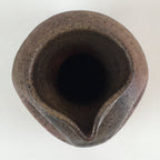 Japanese Ceramic Bizen Ware Sake Bottle Vtg Pottery Yakimono Tokkuri TS443