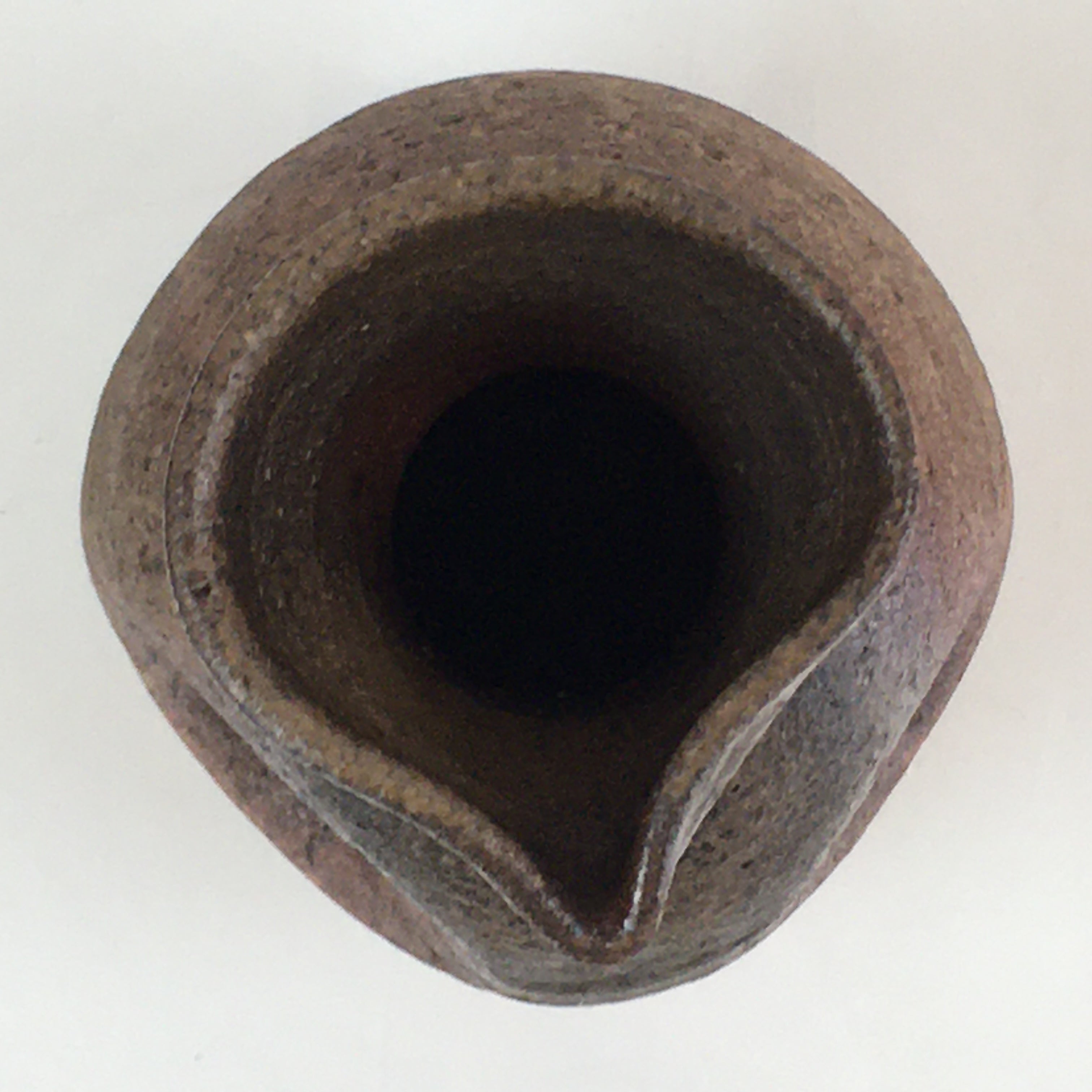 Japanese Ceramic Bizen Ware Sake Bottle Vtg Pottery Yakimono Tokkuri TS443