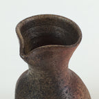 Japanese Ceramic Bizen Ware Sake Bottle Vtg Pottery Yakimono Tokkuri TS443