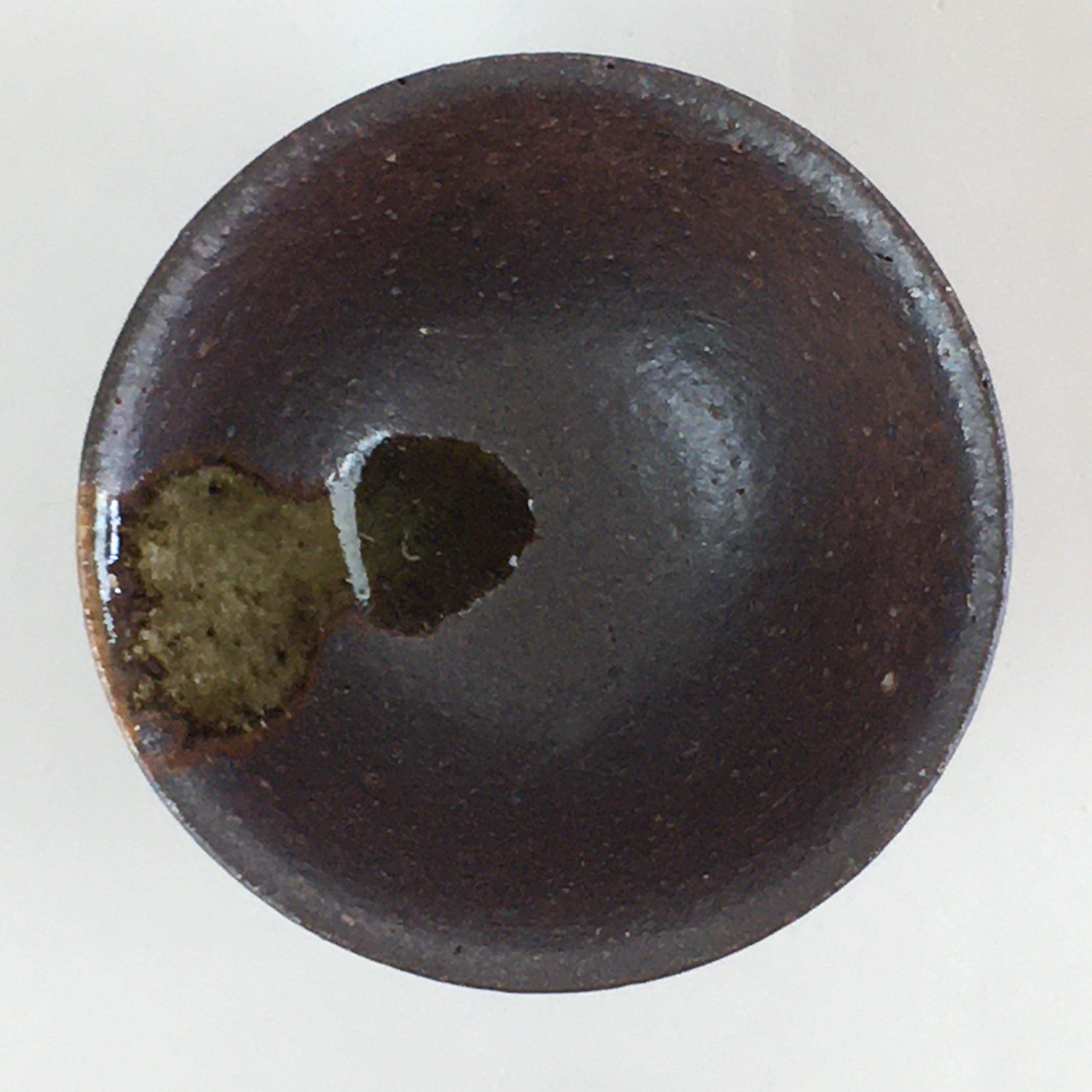 Japanese Ceramic Bizen Ware Sake Cup Vtg Pottery Guinomi Ochoko G56