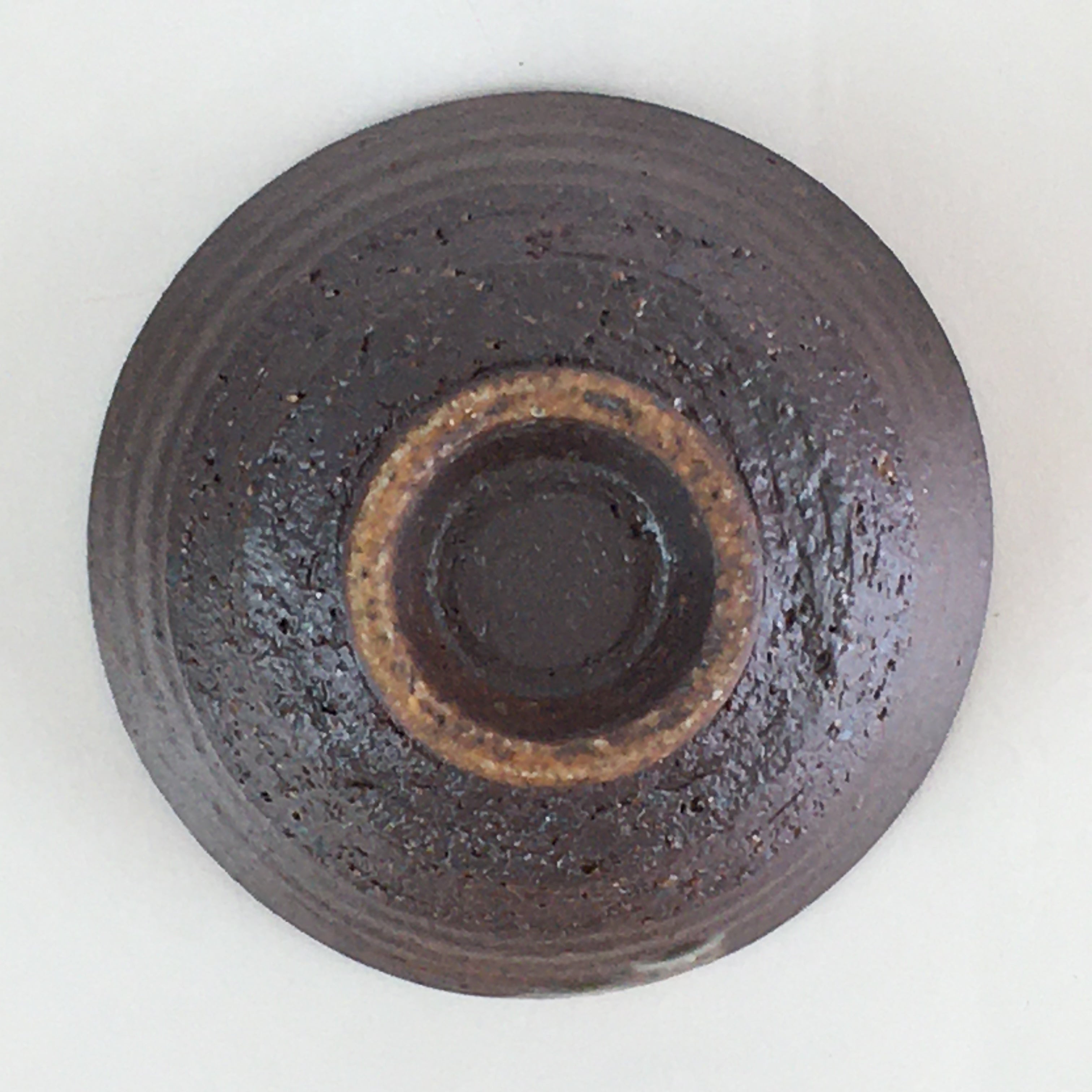 Japanese Ceramic Bizen Ware Sake Cup Vtg Pottery Guinomi Ochoko G56