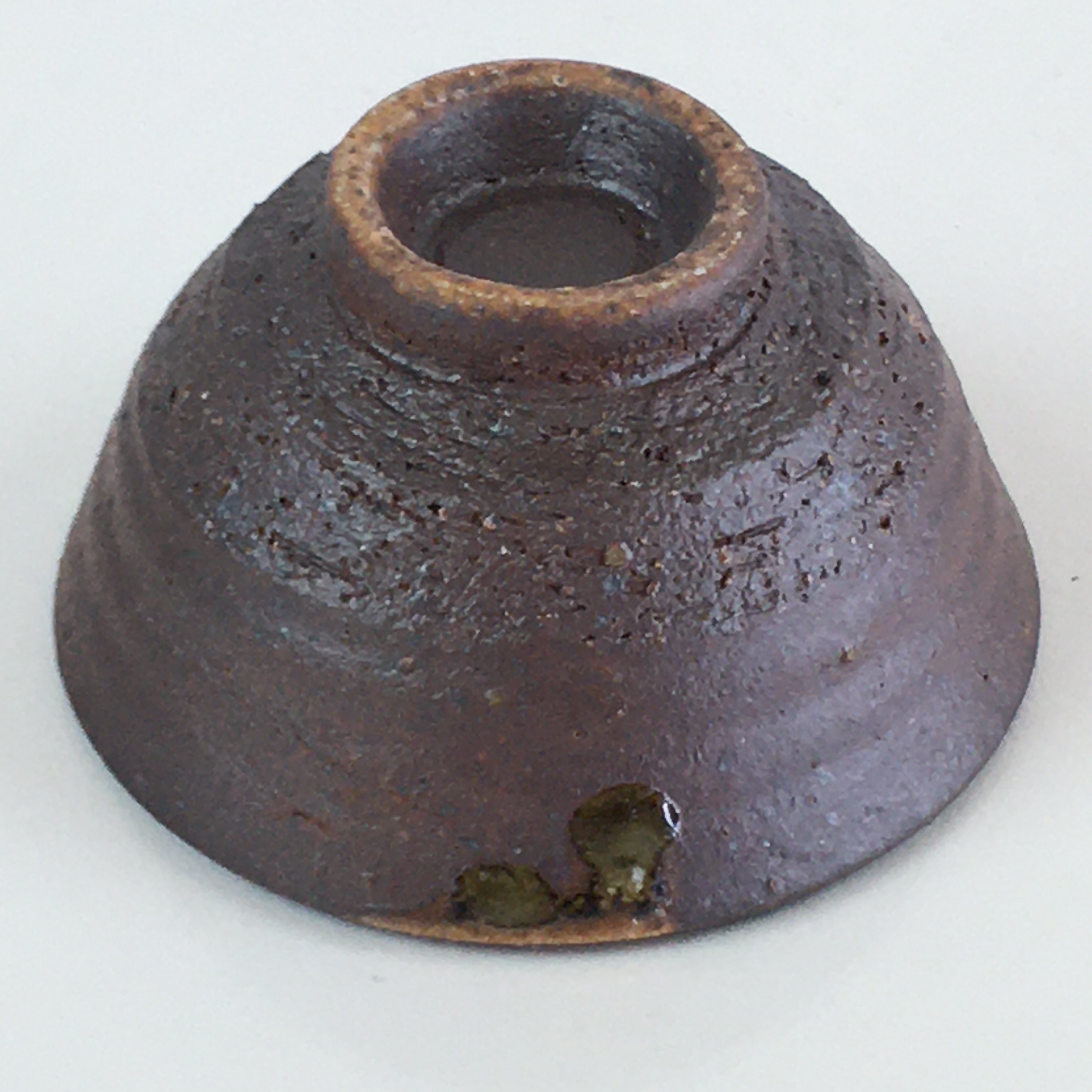 Japanese Ceramic Bizen Ware Sake Cup Vtg Pottery Guinomi Ochoko G56