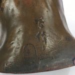 Japanese Ceramic Bodhidharma Statue Vtg 1930 Pottery Okimono Brown Daruma BD692