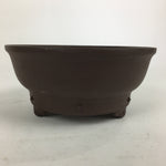 Japanese Ceramic Bonsai Pot Vtg Pottery House Plant Flower Pot Brown PP842