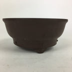 Japanese Ceramic Bonsai Pot Vtg Pottery House Plant Flower Pot Brown PP842