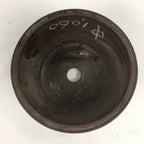 Japanese Ceramic Bonsai Pot Vtg Pottery House Plant Flower Pot Brown PP842