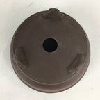 Japanese Ceramic Bonsai Pot Vtg Pottery House Plant Flower Pot Brown PP842