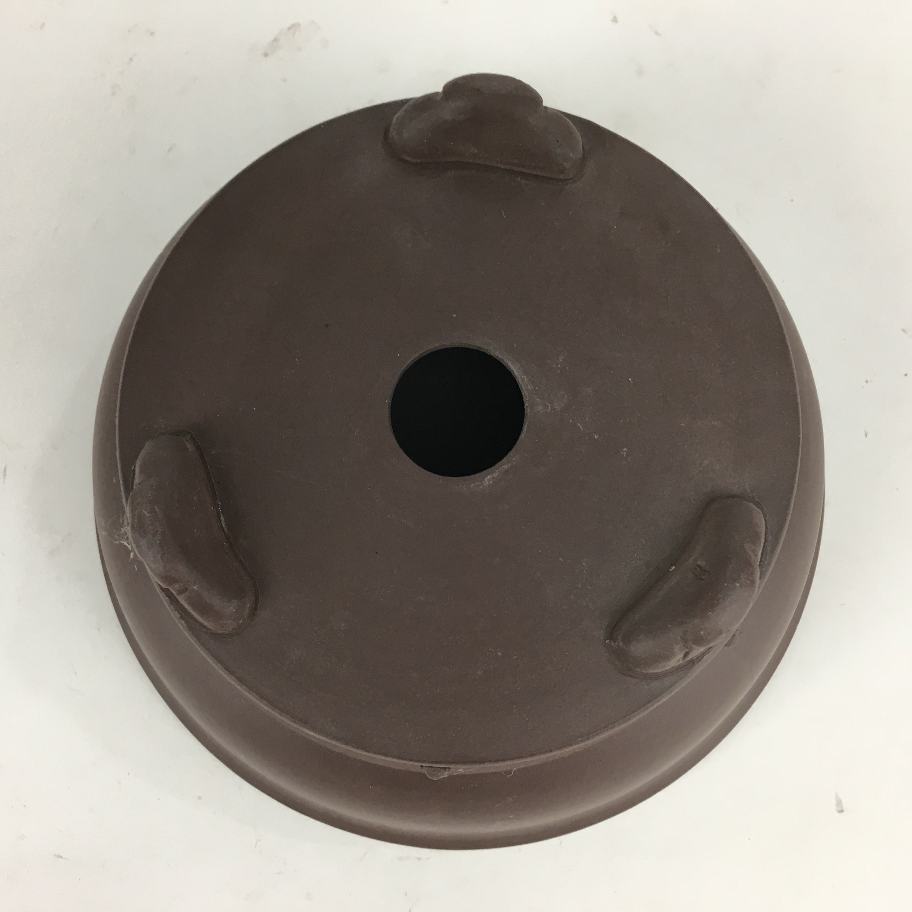 Japanese Ceramic Bonsai Pot Vtg Pottery House Plant Flower Pot Brown PP842