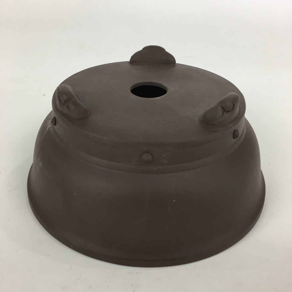 Japanese Ceramic Bonsai Pot Vtg Pottery House Plant Flower Pot Brown PP842